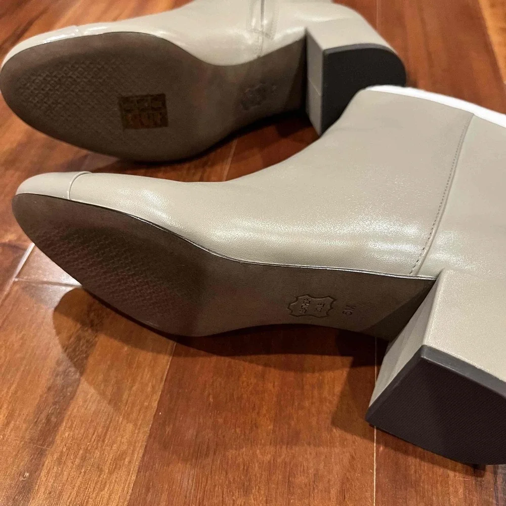Tory Burch Boots Shoes New NIB Shelby Dust Storm 50mm Women Shoe Taupe Gray Sz 5